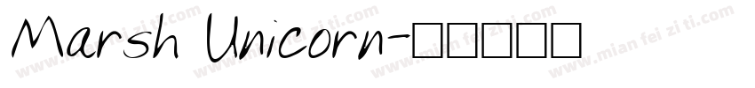 Marsh Unicorn字体转换